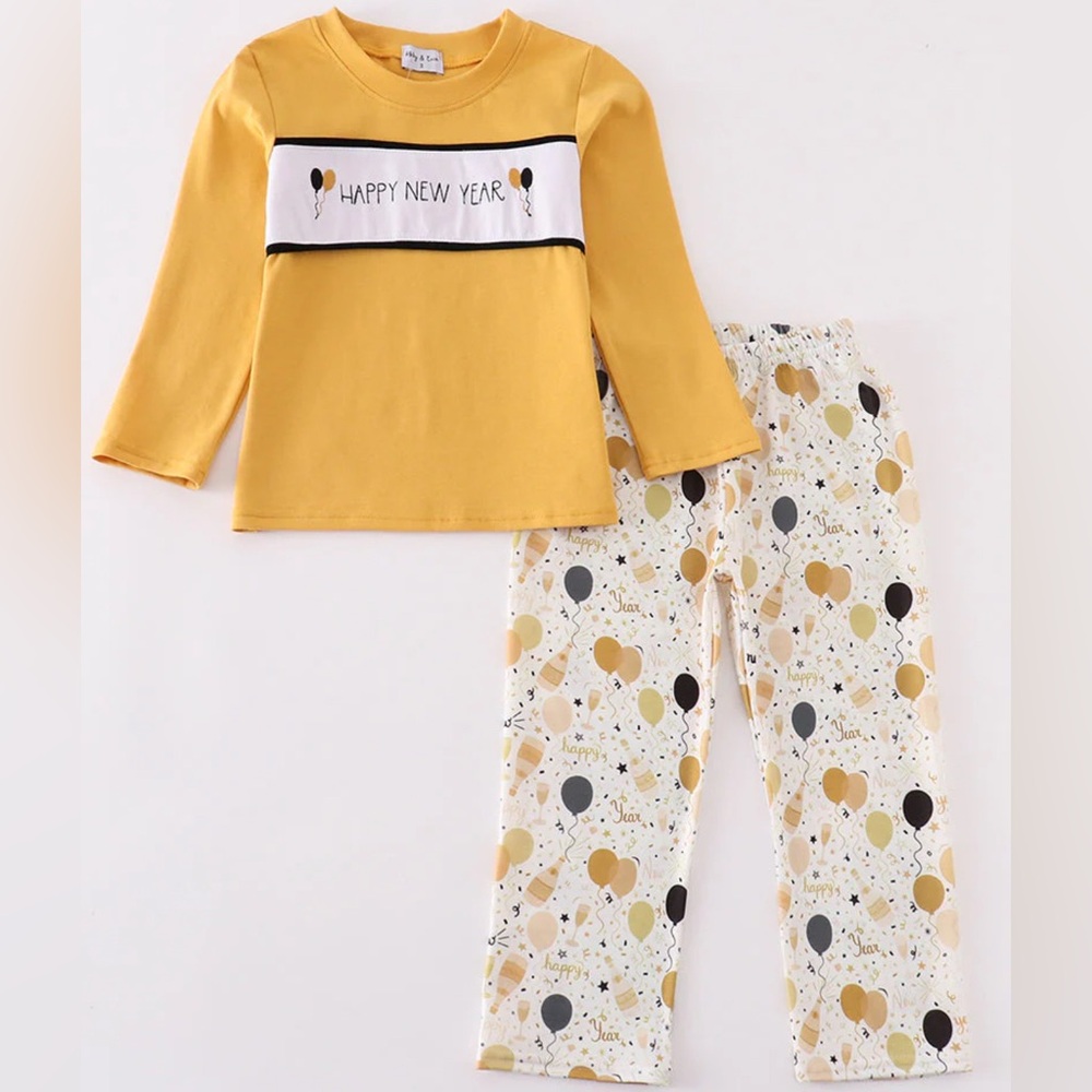 Happy New Year Kids Set - Yellow